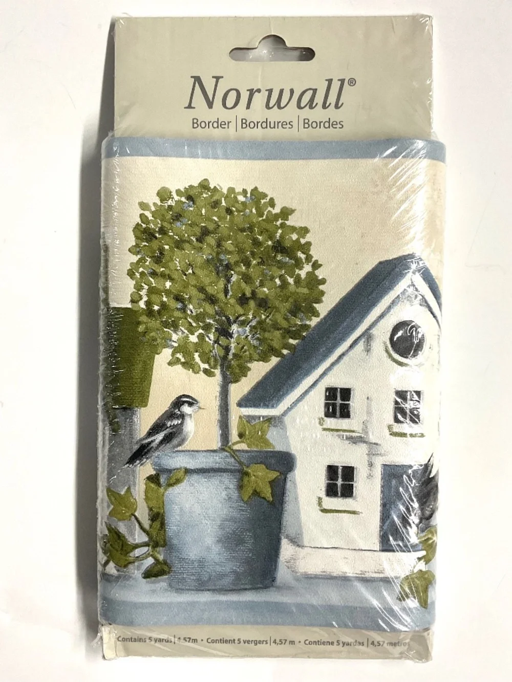 Norwall wallpaper border, Birdhouses.  7” X 5yards (15 feet)